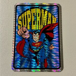 Superman Holographic Trading Card - Bold Red & Blue